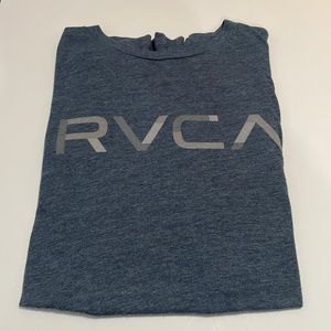 RVCA Dark Blue Short Sleeve Shirt